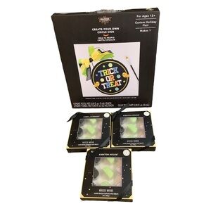 Wicked Woods Wax Melts Bundle (3) & Trick or Treat Circle Sign Kit. New In Box